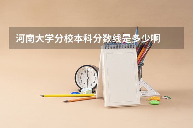 河南大学分校本科分数线是多少啊