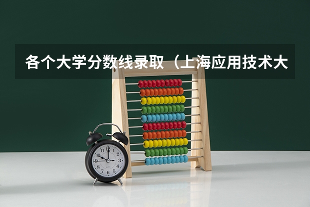 各个大学分数线录取（上海应用技术大学23年各专业录取线）