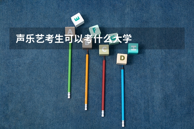 声乐艺考生可以考什么大学